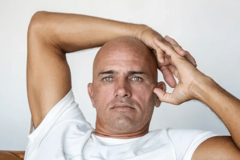 Kelly Slater (pictured) thinking about what not to name his son.